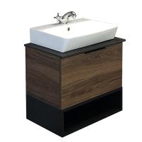 Тумба-умывальник Comforty Штутгарт 60 дуб тёмно-коричневый c раковиной Comforty 9055RA-50