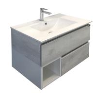 Тумба-умывальник Comforty Турин-75 дуб белый с раковиной Comforty 75E
