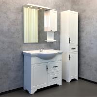 Тумба-умывальник Comforty Севилья-85 слоновая кость с раковиной Сенеж 87