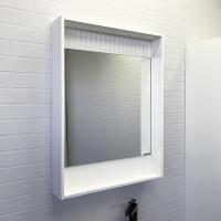 Зеркало-короб Comforty Марсель-60 белое матовое с подсветкой