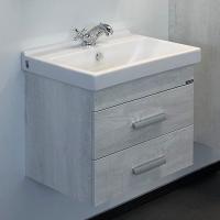 Тумба-умывальник Comforty Никосия 60П дуб белый с раковиной Fest 60 F01