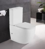 Azario Mitta Размер 620*340*810 Унитаз напольный безободковый  в комплекте с бачком и сиденьем микролифт (2 места)