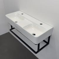 Консоль с двойной раковиной Comforty 78694 черный муар