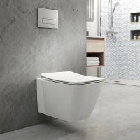 T359601 STRADA II AquaBlade® Подвесной унитаз с сидением и крышкой с функцией плавного закрытия T360101, с крепежом для полностью скрытого монтажа