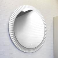 Зеркало для ванной Comfroty Мадрид-90 LED-подсветка, бесконтактный сенсор, белый глянец