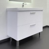 Тумба-умывальник Comforty Танжер-90Н белая матовая с раковиной Comforty 4490
