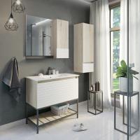 Тумба-умывальник Comforty Страсбург-90 дуб дымчатый с раковиной Comforty 90E