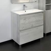 Тумба-умывальник Comforty Верона 75 дуб белый с раковиной Comforty 75Е