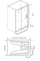 Душ.ограж. Galaxy WTW-110-C-CH