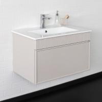 Тумба-умывальник для ванной Comforty Мадрид-70 серый шёлк с раковиной Comforty 70E
