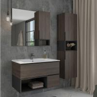 Comforty. Тумба-умывальник "Франкфурт-90" дуб шоколадно-коричневый с раковиной Comforty 90E