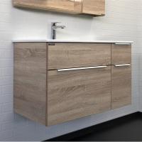 Тумба-умывальник Comforty Варна-90 дуб сонома с раковиной Comforty 9090EL