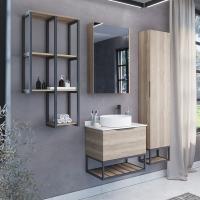 Зеркало-шкаф Comforty Порто-50 дуб дымчатый