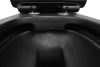 CORSA Унитаз напольный безободковый в комплекте с бачком и сиденьем микролифт, цвет черный матовый. Размер 630x380x830 мм (2 места)