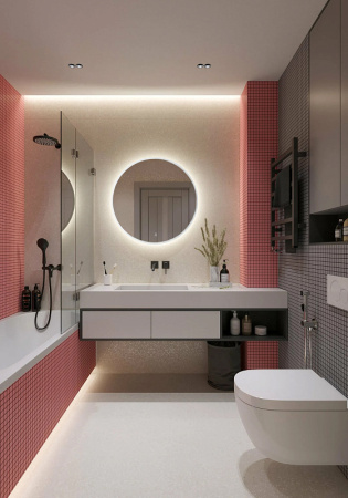 Зеркало AZARIO Bris D600 с подсветкой, сенсорный выключатель с функцией диммера (AZ-Z-005CS)