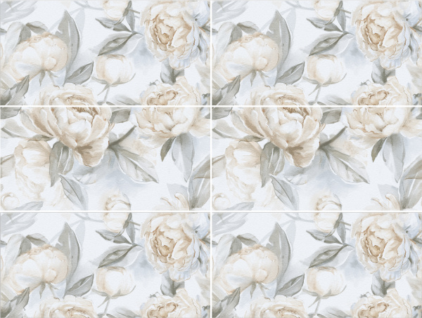 Плитка Elite Peonies Decor A+B 60x120 Matt 2 шт в комплекте (1 уп=1,44 М2)