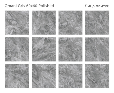 Плитка Omani Gris 60x60 Polished (4 шт.в уп)