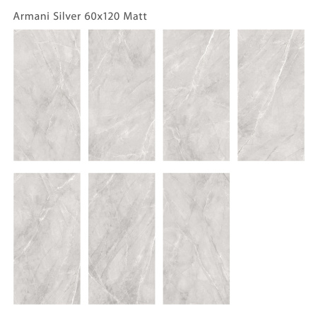 Плитка Armani Silver 60x120 Matt (2 шт.в уп)