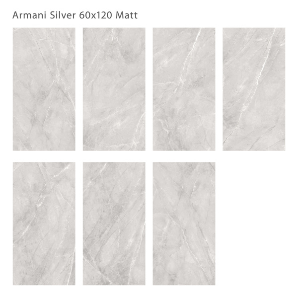 Плитка Armani Silver 60x120 Matt (2 шт.в уп)