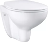 39351000 Bau Ceramic Унитаз подвесной, безободковый с сиденьем микролифт, белый