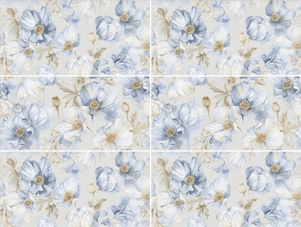 Плитка Elite Bluebell Decor A+B 60x120 Matt 2 шт в комплекте (1 уп=1,44 М2)