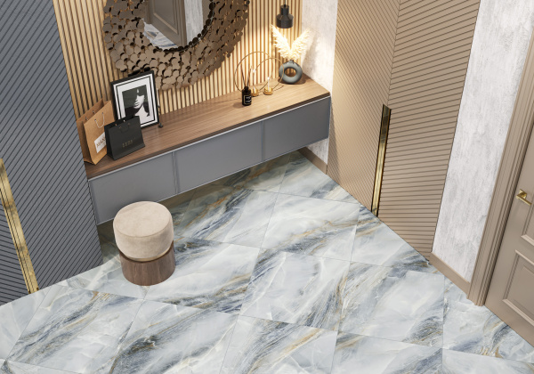 Estelle Blue D60228M Керамогранит матовый карвинг 600*600*9,5 (4 шт в уп/43.2  м в пал)