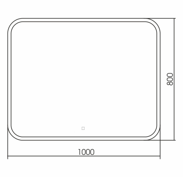 Зеркало AZARIO Стив 1000х800, LED-подсветка с диммером, сенсорный выключатель (ФР-00001304)