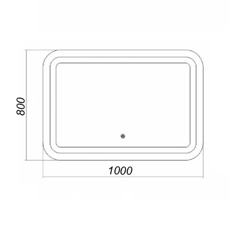 Зеркало Стиль 1000х800, с сенсором, на подложке (CS00058607)
