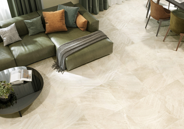 Rock Crema D60201M Керамогранит матовый карвинг 600*600*9,5 (4 шт в уп/43.2  м в пал)