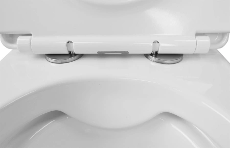 Унитаз подвесной безободковый c сиденьем микролифт дюропласт Fatto 480*360*350 мм AZ-1049WS