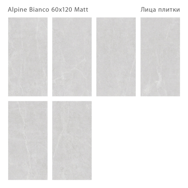 Плитка Alpine Bianco Matt 60x120 (3 шт.в уп)