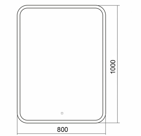 Зеркало AZARIO Стив 800х1000 c подсветкой и диммером, сенсор выкл (ФР-00001800)