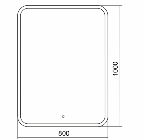 Зеркало AZARIO Стив 800х1000 c подсветкой и диммером, сенсор выкл (ФР-00001800)