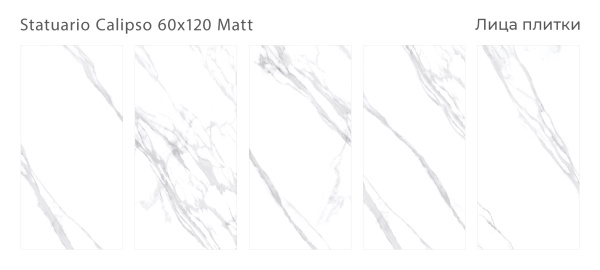 Плитка Statuario Calipso 60x120 Matt (2 шт.в уп)