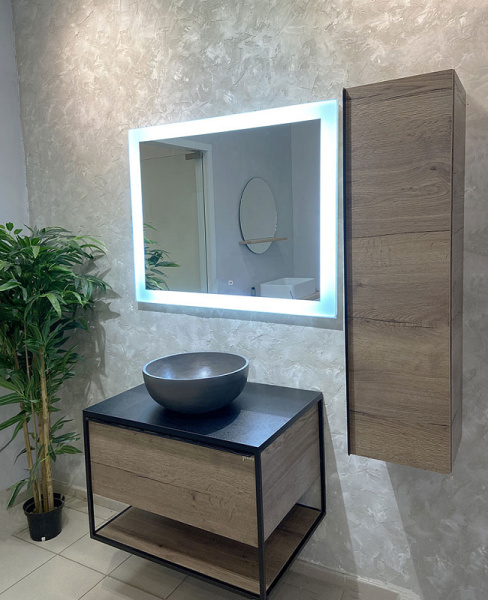 Зеркало AZARIO Норма 1000х800, LED-подсветка с диммером, сенсорный выключатель (ФР-00001452)