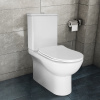 Ambra AZ-848G Напольный унитаз, безободковый в комплекте сиденьем микролифт 645x370x815 мм(2 места)