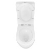 Azario Grado (ТОРНАДО) напольный безободковый унитаз белый в комплекте с бачком и сидением микролифт и арматурой. Размер 665*380*845 мм (2 места)