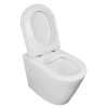 Azario Teramo AZ-1003DNR  Напольный приставной безободковый  (круглый) унитаз 580*360*430 мм