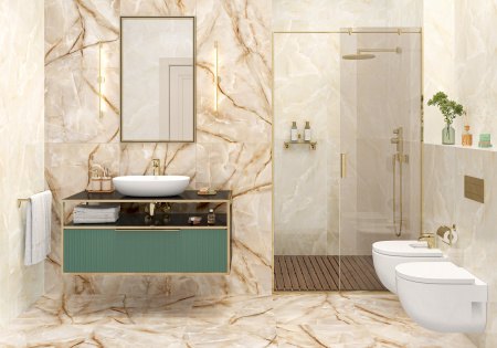 6060ORO11P Onyx Royal Latte Керамогранит полированный 600*600*8 (4 шт в уп/54.72  м в пал)