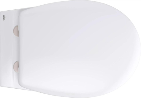39351000 Bau Ceramic Унитаз подвесной, безободковый с сиденьем микролифт, белый