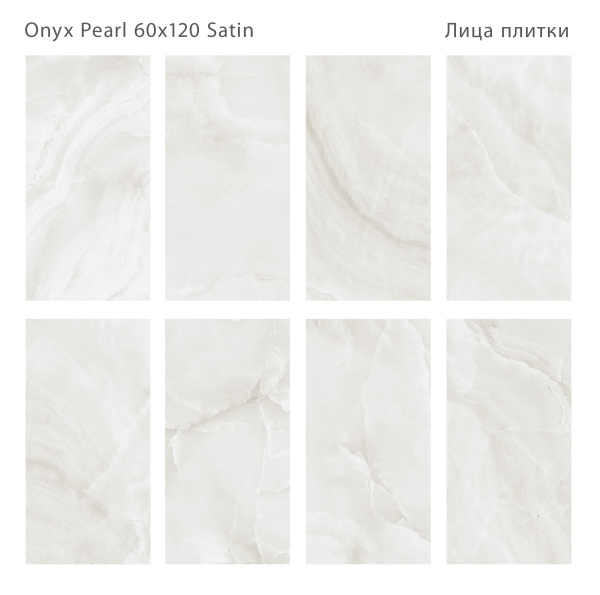 Плитка Onyx Pearl Satin 60x120 (2 шт.в уп)