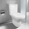 Fretta new Унитаз напольный безободковый в комплекте с бачком и сиденьем микролифт, дюропласт. Размер 615*370*790 мм