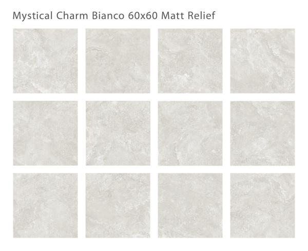 Плитка Mystical Charm Bianco Relief Matt 60x60 (4 шт.в уп)