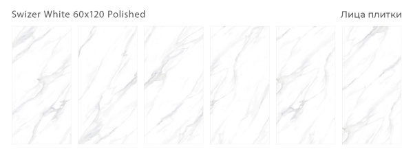 Плитка Swizer White 60x120 Polished (2 шт.в уп)