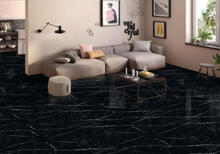 Плитка Nero Marquina 60x120 High Gloss (2 шт.в уп)