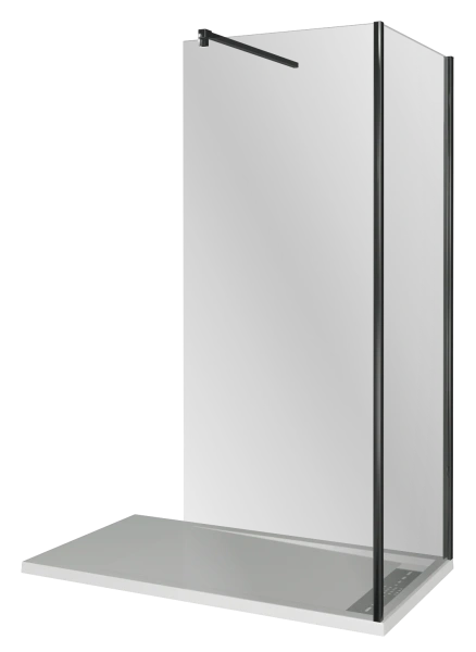 Душ. Ограждение WALK IN SP+P-100-C-В