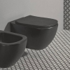 T0079V3 TESI BLACK  AquaBlade® Подвесной унитаз, глубокий смыв, сидение и крышка T3528V3 или T3527V3 заказывается дополнительно, с крепежом TT0299598