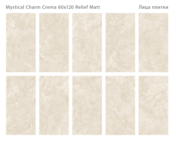 Плитка Mystical Charm Crema Relief Matt 60x120 (2 шт.в уп)
