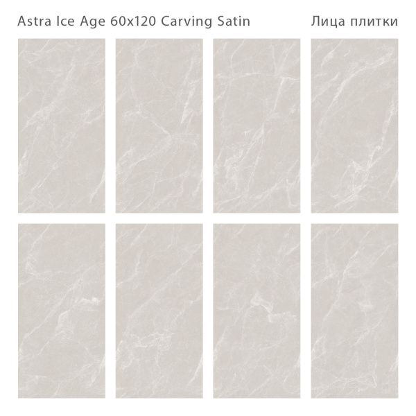 Плитка Astra Ice Age Carving Satin 60x120 (2 шт.в уп)