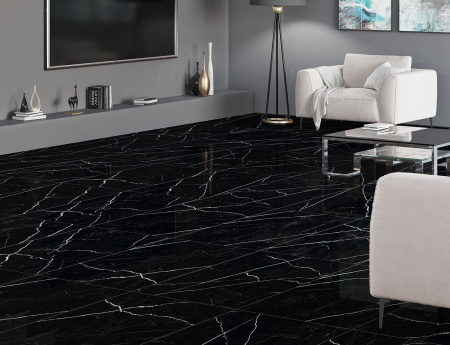 Плитка Nero Marquina 60x120 High Gloss (2 шт.в уп)